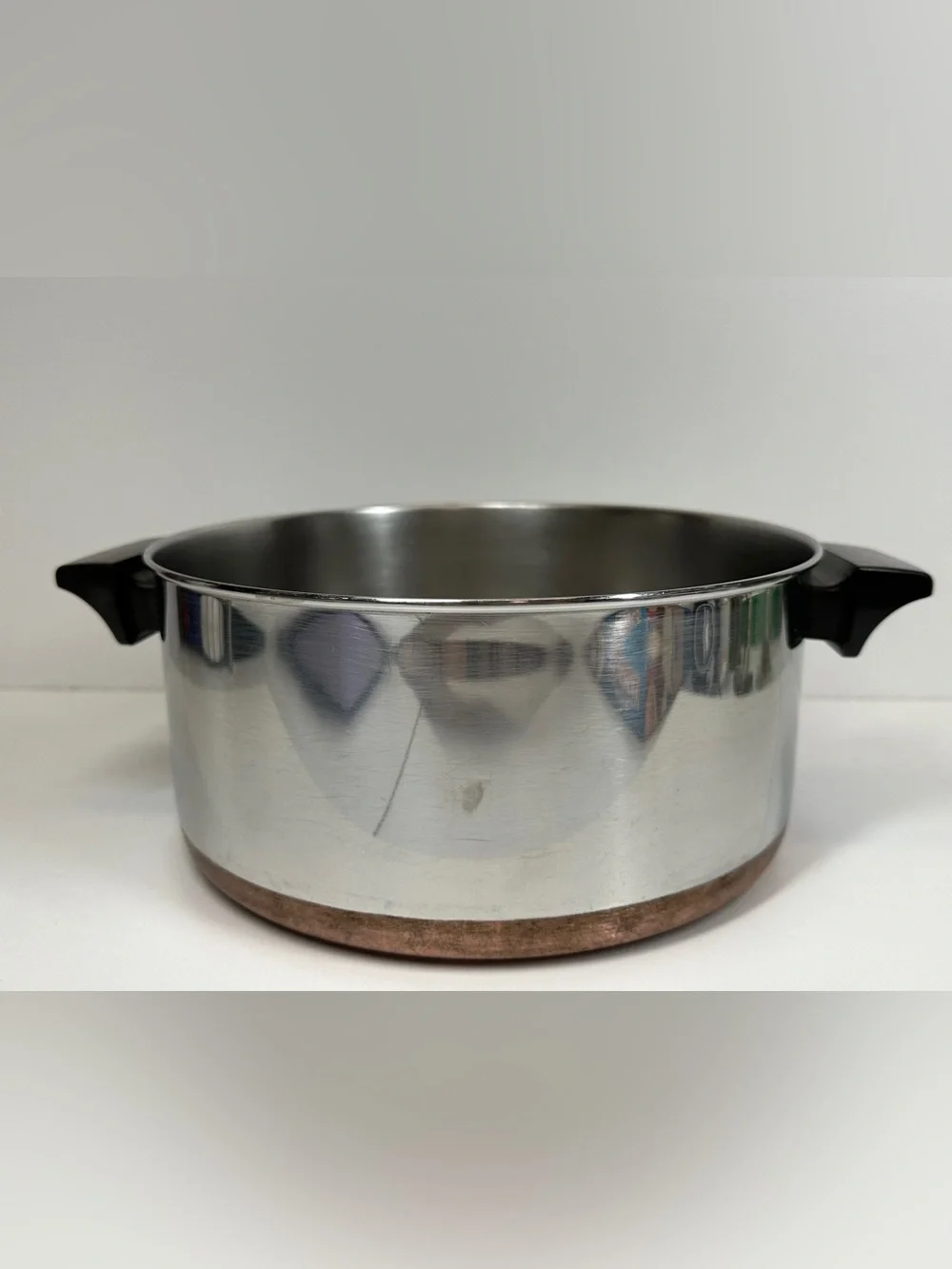 Revere Ware 4-1/2 QT Copper Bottom Stock Pot No Lid Clinton ILL. U.S.A.